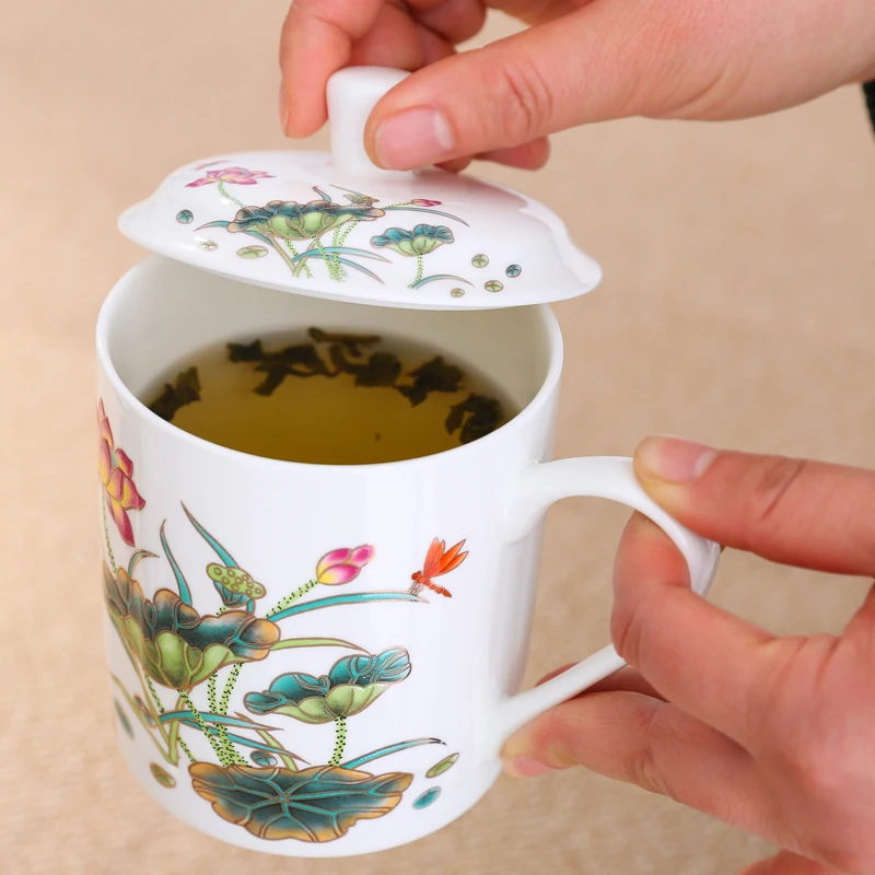 Цзиндэчжэнь Ретро Китайская Культура Бытовая Бизнес Костяного Фарфора Чашка