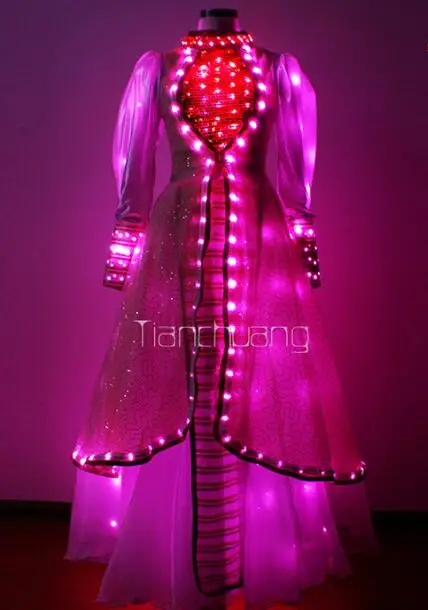 

Fluorescence wedding dresses LED light skirt LED stage luminous clothing luminous clothing fluorescent clothing special services