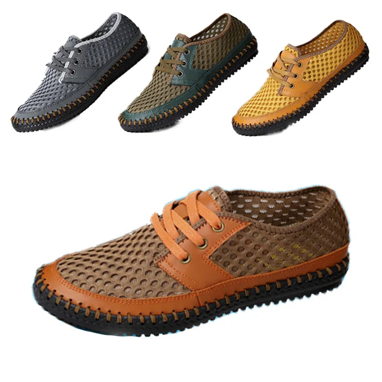 2015 DrivingHigh Quality Handmade fashion men's lightweight walking shoes waterproof breathable slip outdoor camping | Спорт и