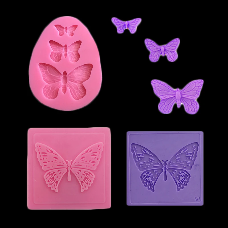 Бабочка силиконовая формочка для леденцов Sugarcraft Украшение торта выпечка бабочка