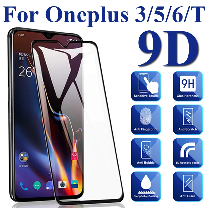 9D Защитное стекло для oneplus 6 экран протектор one plus 5 3t 5t 6t закалённое защитное 1 плюс