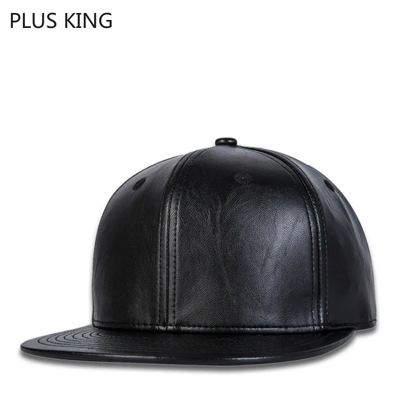 Однотонная черная хип хоп кепка из искусственной кожи модная мужская Кепка Snapback
