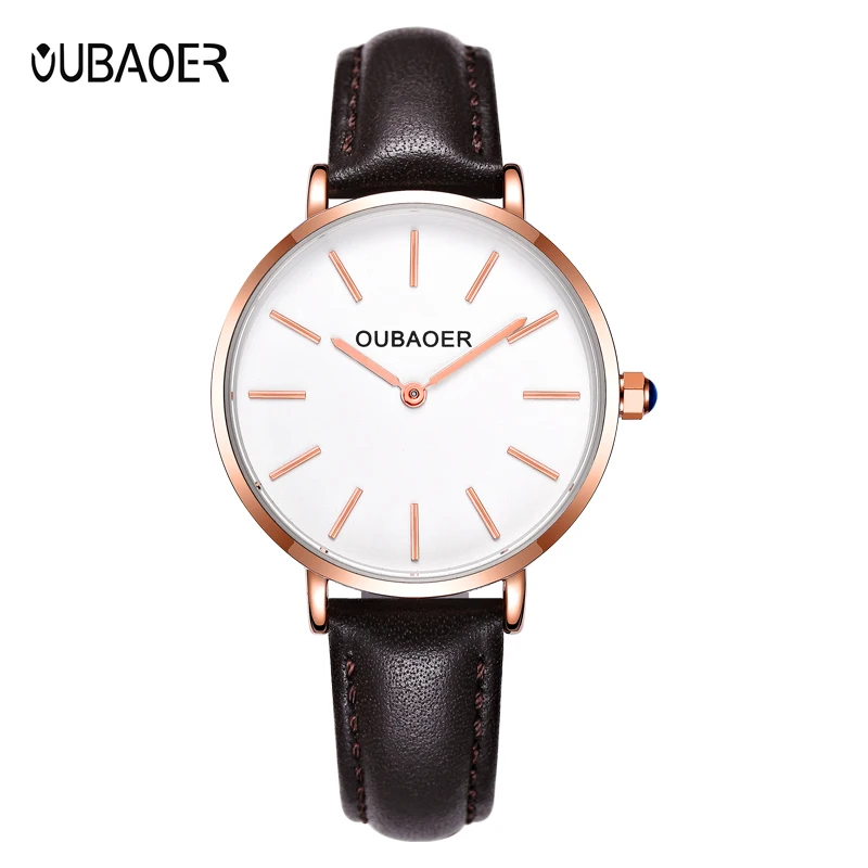 OUBAOER Роскошные Брендовые женские кварцевые наручные часы бизнес модельные