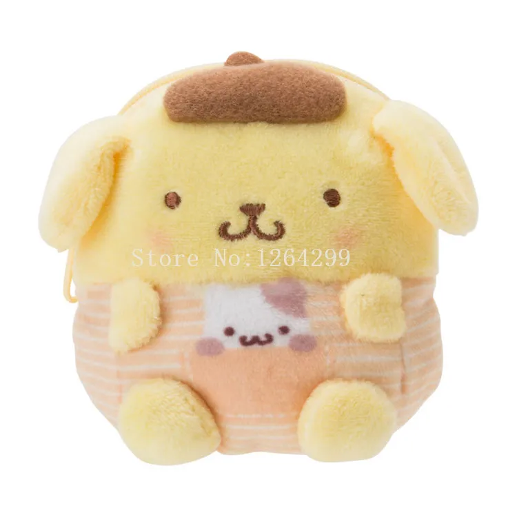 Прозрачный Новая мода My Melody Little Две звезды koomi Cinnamoroll помпон пурин для девочек детские мини плюшевые Кошельки для монет для детей - Цвет: Прозрачный