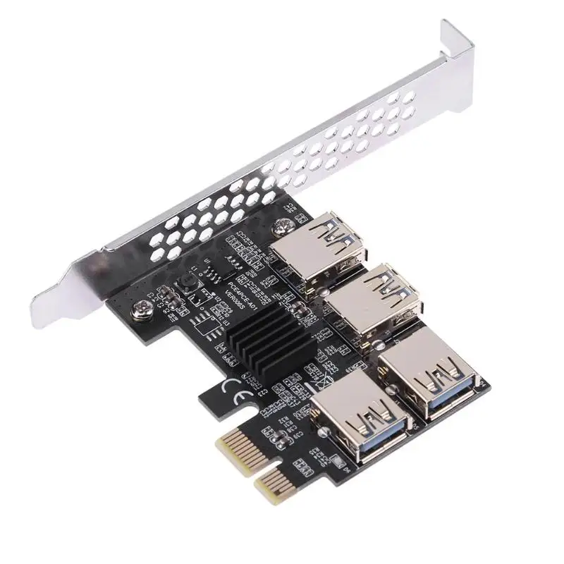 Новая карта расширения PCIe от 1 до 4 PCI express 16X Слоты Райзер PCI-E 1X к внешнему слот