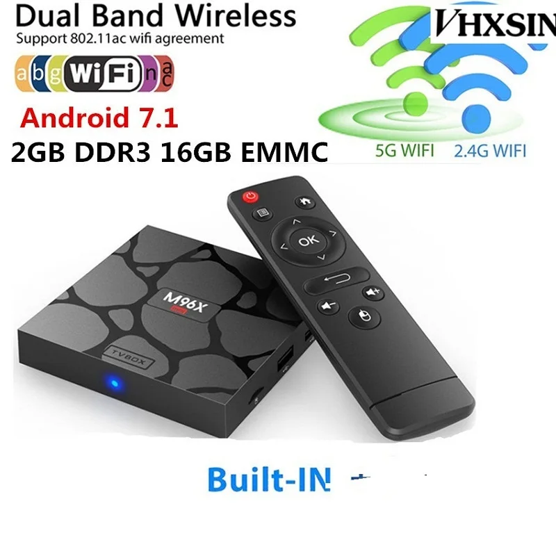 VHXSIN M96X Mini 2 Гб RAM 16 ROM Android 7 1 TV Box Amlogic S905X Quad Core II|ТВ-приставки и медиаплееры| |