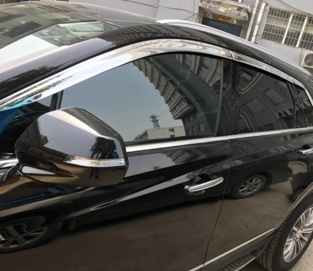 

ABS пластик хром окно козырек Vent Оттенки Солнце Дождь гвардии автомобильные аксессуары для Cadillac XT5 2015 2016 2017 2018 Тюнинг автомобилей