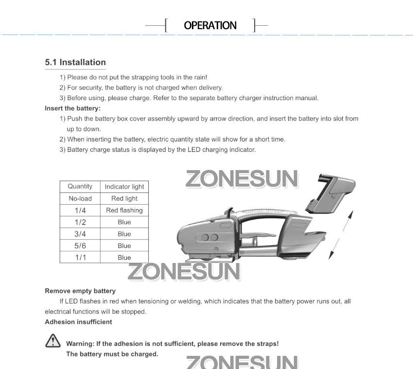 ZONESUN JD16 обвязочный инструмент с аккумулятором ручной ПЭТ коробка обвязочная машина пластиковый ремень упаковка PP пэт ремень Ширина 13-16 мм