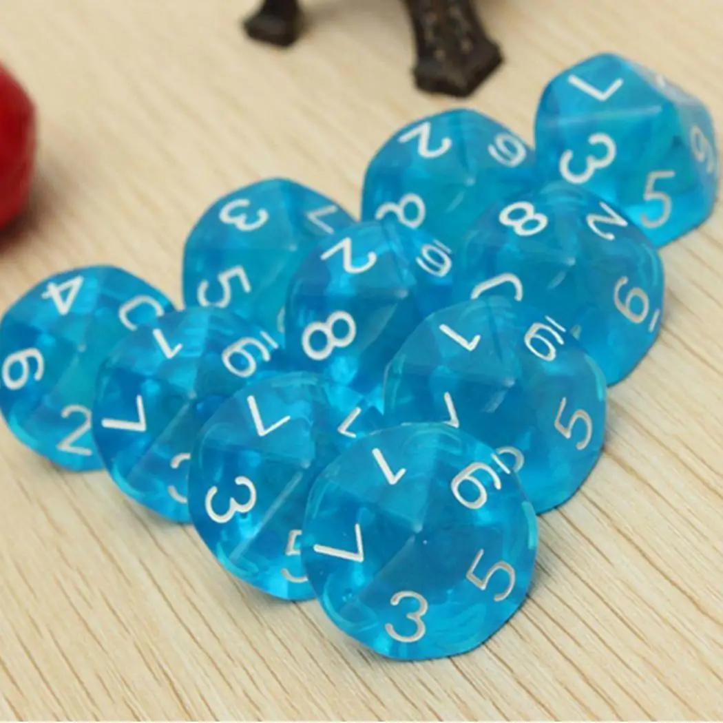10 шт./компл. Творческий RPG игра в кости Красочные Разноцветные Игральные Кости