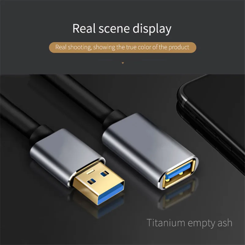 Супер Скоростной USB 3,0 кабель-удлинитель USB3.0 Тип A папа-мама Кабель-адаптер для синхронизации данных 0,5 м 1 м 1,5 м для компьютера