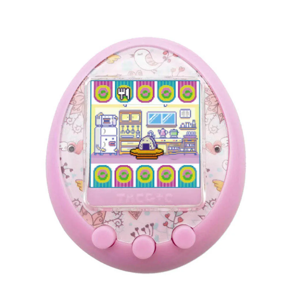 Pink Игровая машина электронная Виртуальная кибер эльфы домашних животных с цветным экраном игрушка для домашних животных лучший подарок для ребенка ностальгическая игровая консоль для игрока - Цвет: Pink