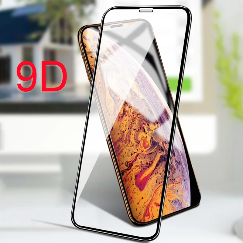 Закаленное стекло для iPhone 11 Pro XS Max Защита экрана для iPhone X стекло на iPhone X XS XR 11 защитное стекло 9D