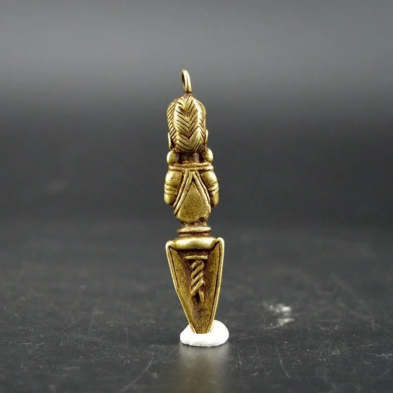 

Collectable Chinese Pure Brass Carved Vajra Exquisite Small Pendant Statues
