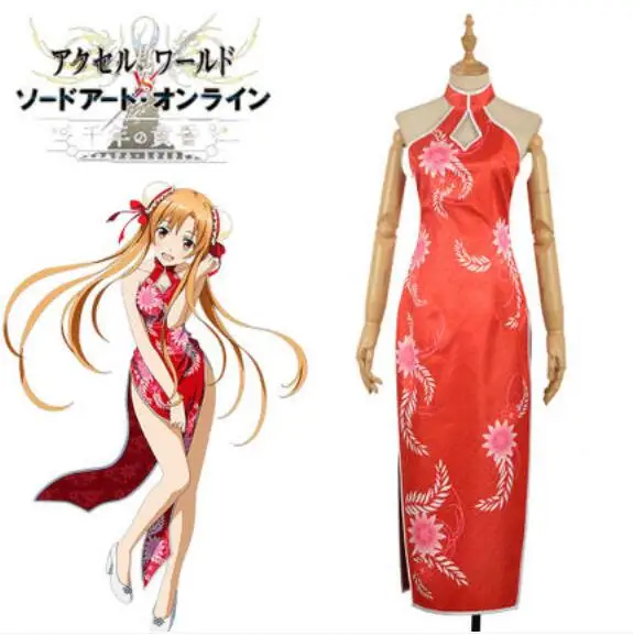 

Обувь для вечеринки в Стиле косплей Sword Art Online Горячее предложение, аниме, косплей Юки Асуна из гильдии «COS с рисунком персонажей из мультфильма на Хэллоуин, вечерние женские сапоги для костюмированной вечеринки красное платье в стиле костюмы