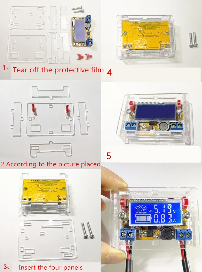 Комплект для самостоятельной сборки Регулируемый понижающий модуль питания