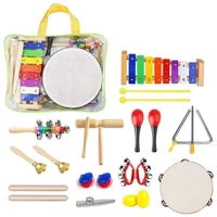 22 pcs toddler musical instruments set percussion instrument toys toddler musical toy set rhythm band set birthday gift for kids