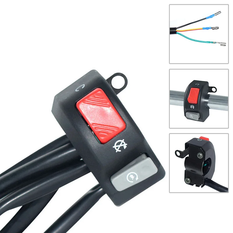 Скутеры 7/8 &quotпротивотуманная фара мотоциклетная Кнопка рулевая квадроциклы 12 в