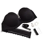 Женский бюстгальтер VOGUESECRET, летний Регулируемый силиконовый бюстгальтер без бретелек, сексуальный кружевной тонкий без подкладки 70 75 80 85 90 95 100 105 B C D E F G