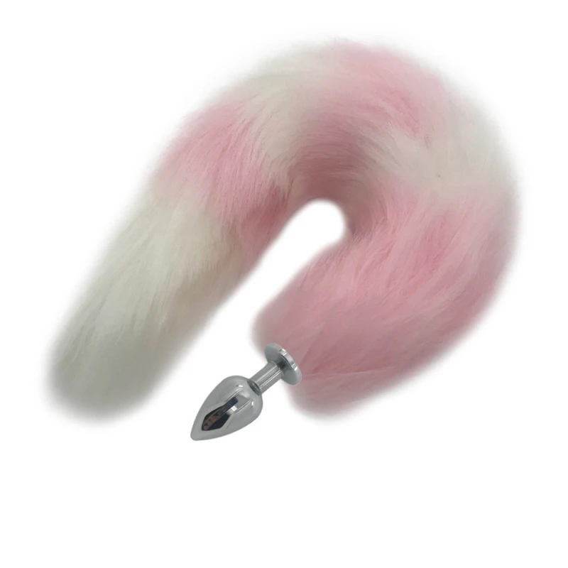 Металлический Анальная пробка из бисера расширитель лисий хвост женский мужской