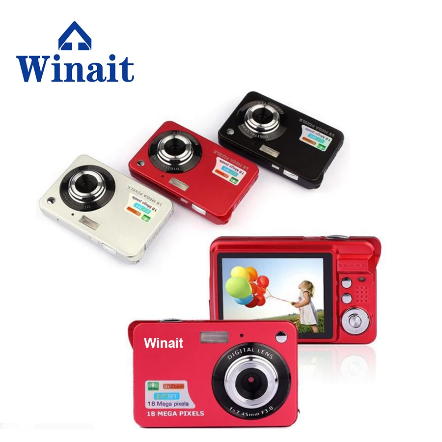

Цифровая видеокамера Winait HD 18 мегапикселей/TFT-дисплей 2,7 дюйма/цифровое увеличение 4x mini DV
