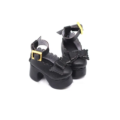 Обувь Blyth doll; обувь на высокой водонепроницаемой платформе; обувь на высоком каблуке; обувь для кукол Blyth Dal momoko Lati Jerryberry; аксессуары - Цвет: Черный