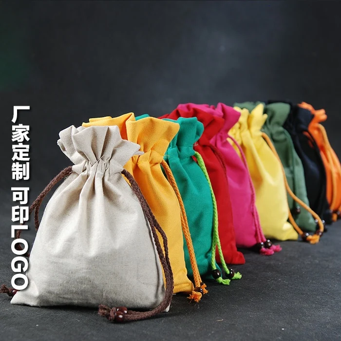 Free shipping 200pcs/lot customized logo drawstring bag promotional cotton pouch advertising canvas storage DB06 |