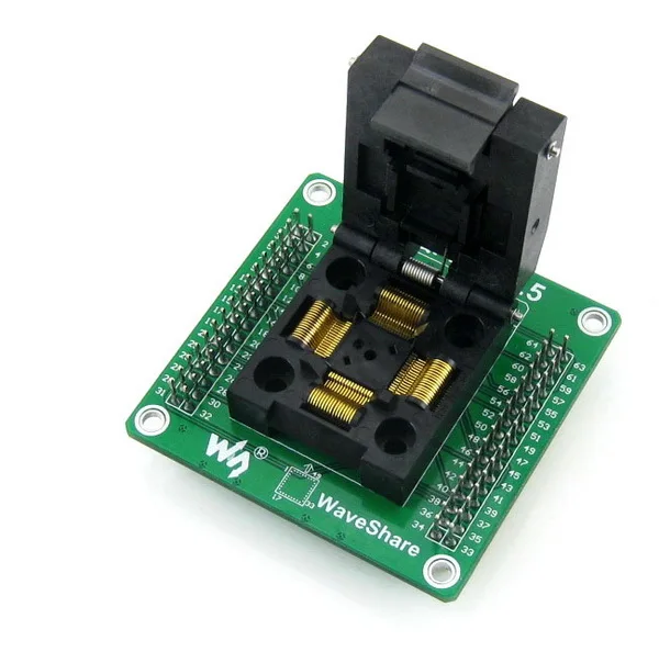 

GP-QFP64-0.5 IC Test Socket Programming Adapter QFP64 TQFP64 LQFP64 Yamaichi IC51-0644-807 0.5mm Pitch