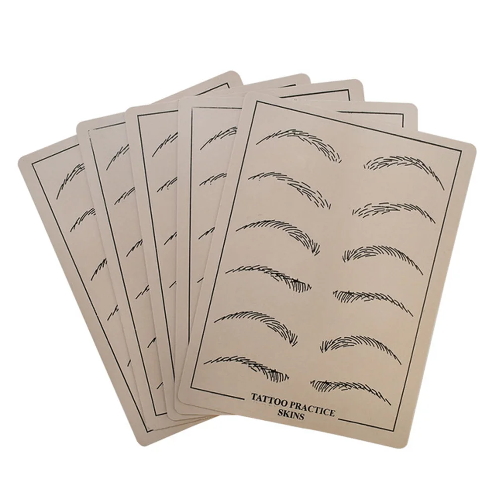 1 шт. резиновая практика кожи поддельные ложные брови пигмент бесплатно микро