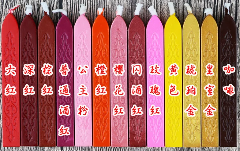 High quality 26pcs/lot Vintage Cord Wick Sealing Wax Sticks Seal stamps Letter Wedding Invitations grape wine | Дом и сад