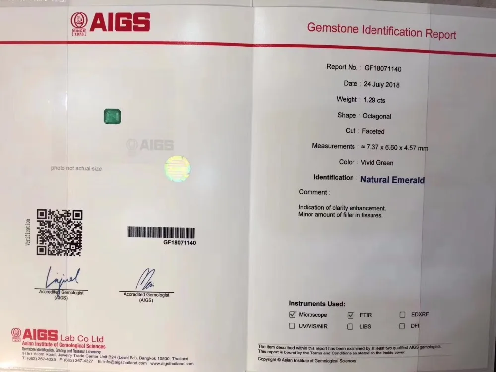 Ювелирные изделия AIGS сертификат Настоящее 18K Белое Золото AU750 натуральный