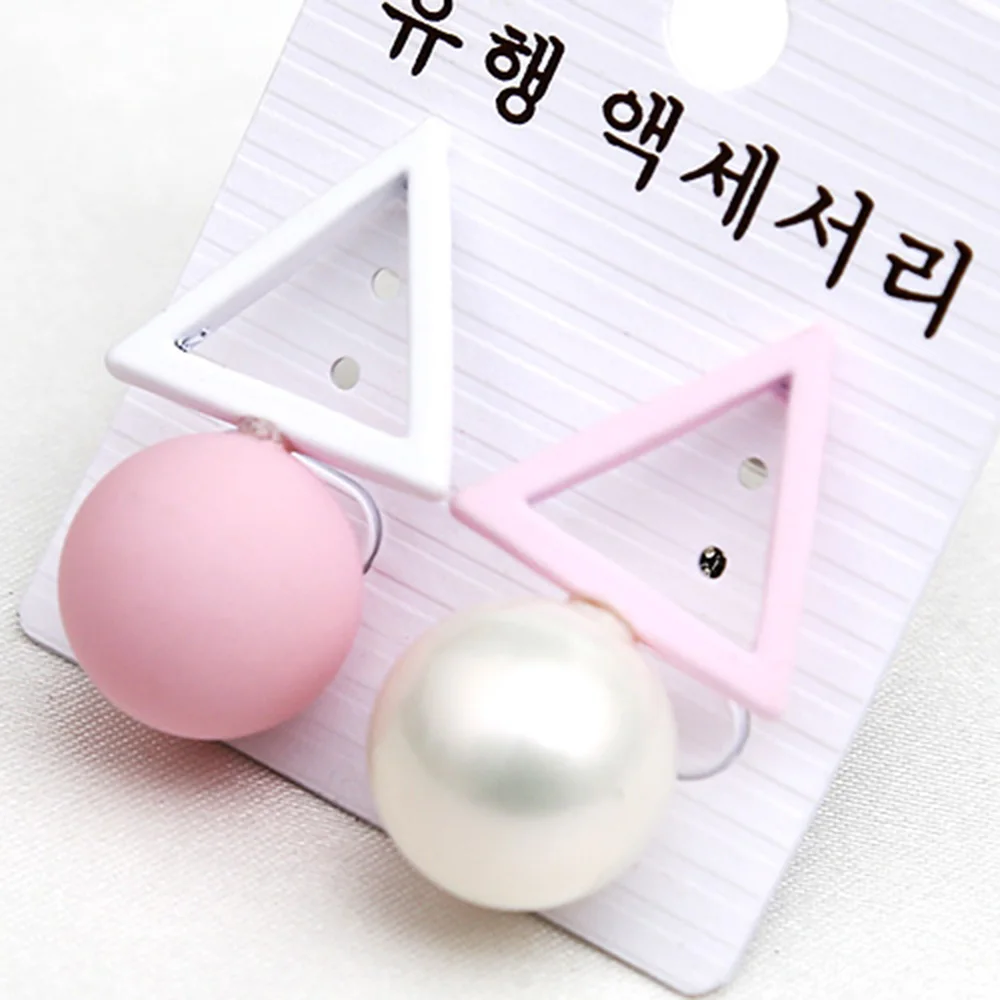 

New Brand Different Geometry Cube Candy Color Stud Earrings For Women Fashion Korean Earrings Jewelry brincos E1157