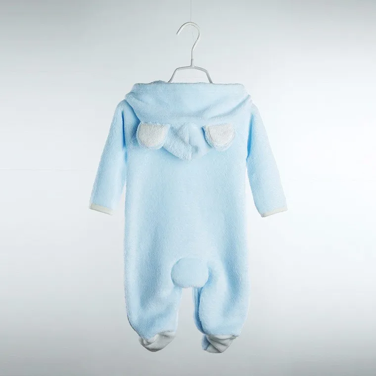 

Coral Fleece warm baby girls clothing Animal Overall baby rompers jumpsuitNewborn baby romper Winter costume baby boys clothes