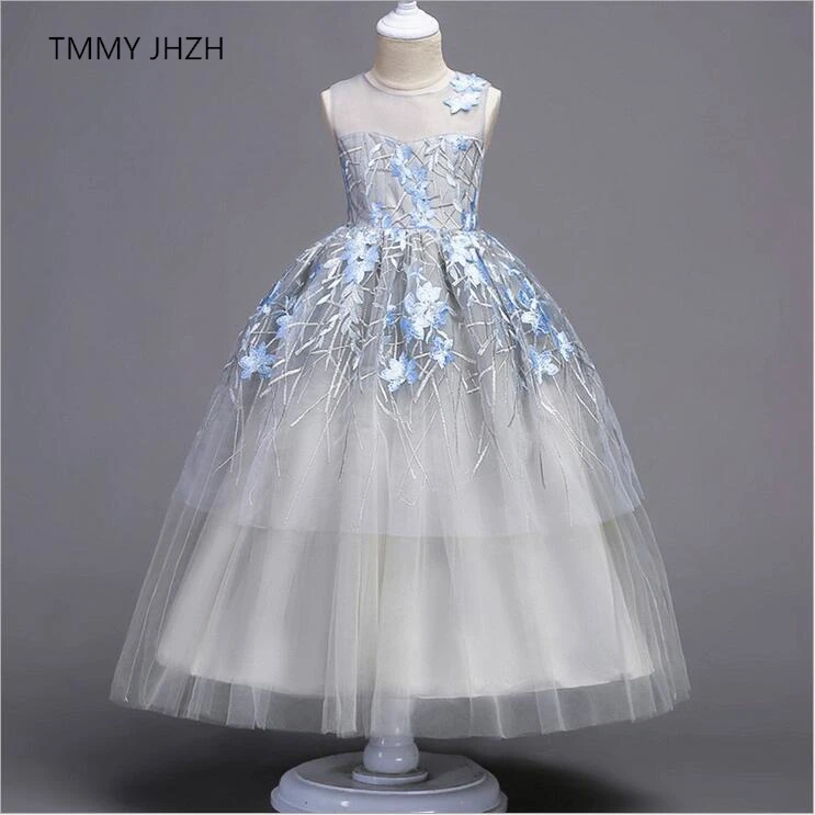 2018 платье для девочки держащей букет невесты на свадьбе Детские 3-14years наряд дня