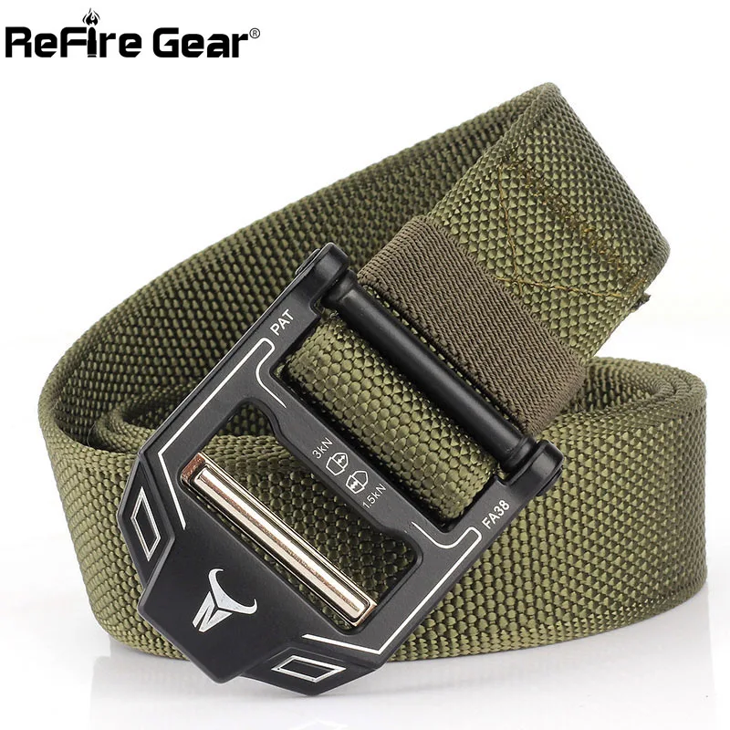 Мужской армейский ремень ReFire Gear тактический с металлической пряжкой