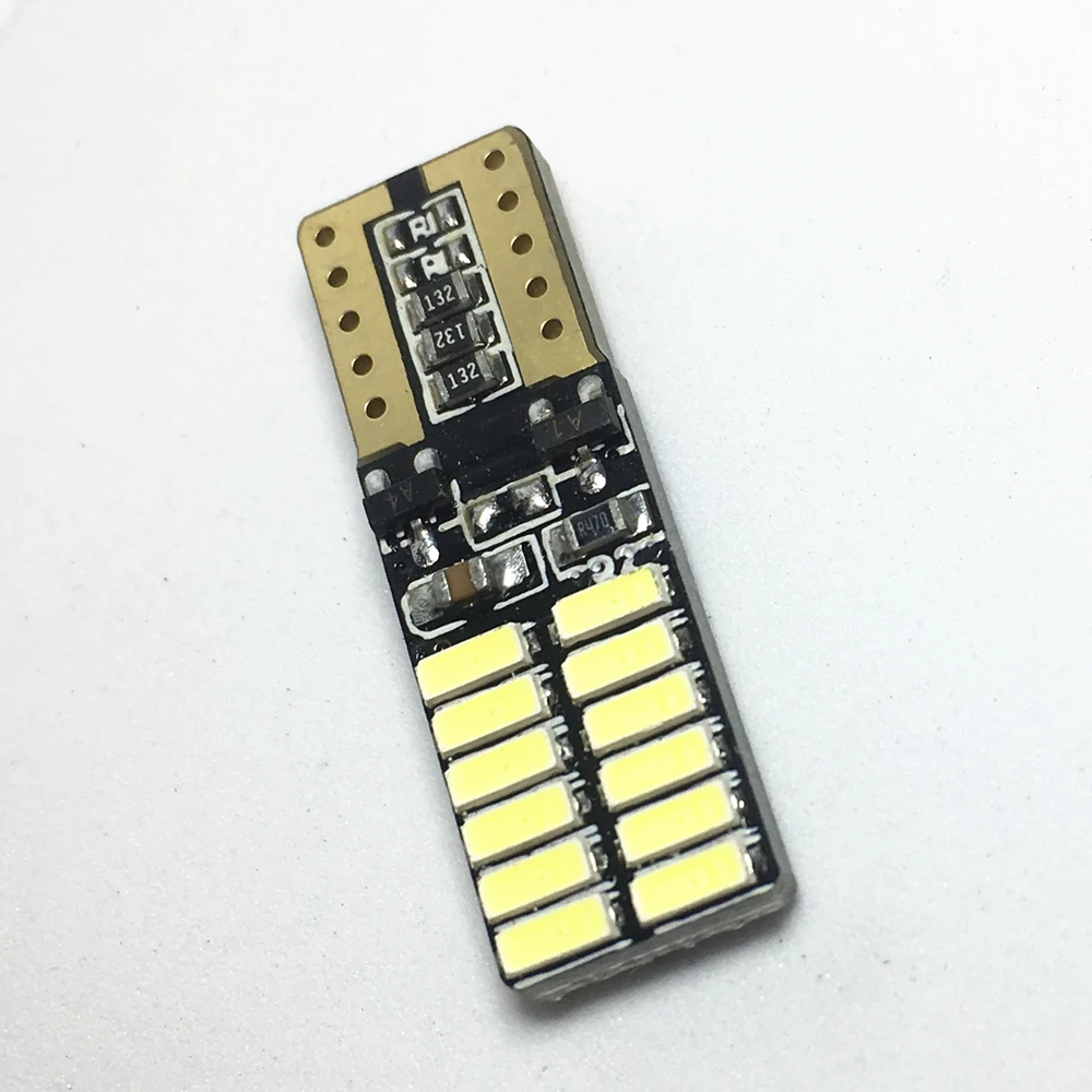 1 шт. T10 Светодиодные лампы с 4014 SMD 24 светодиодами свет неполярность Canbus 194 168 W5W