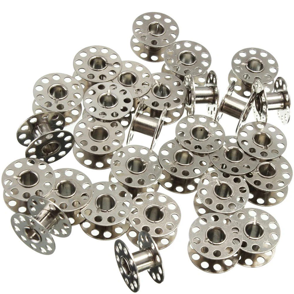 Household 25pcs Stainless Steel Sewing Machine Bobbins Spools for Home Needlework Craft Tools | Дом и сад