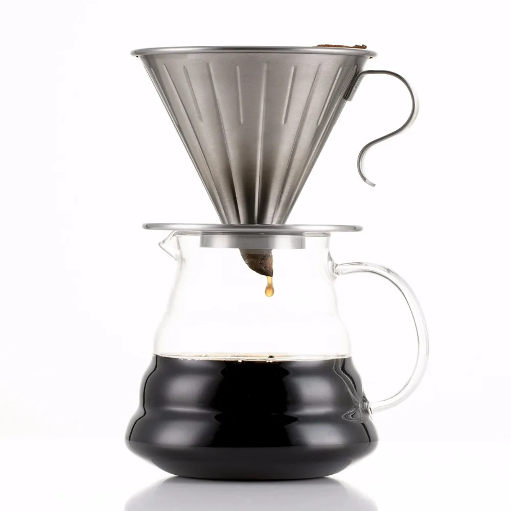Нержавеющая сталь двигатель V60 стиль кофе капельного фильтра чашка портативный многоразовый безбумажный для офиса дома наружного использования