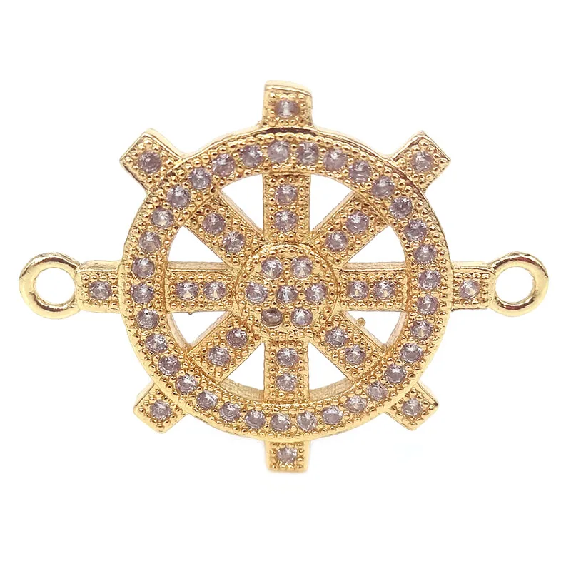 10Pcs Mixed Colors Compass Rudder Connector Anchor Charm Pendant Jewelry Making Findings Accessories DIY Handmade Craft 21x15mm | Украшения