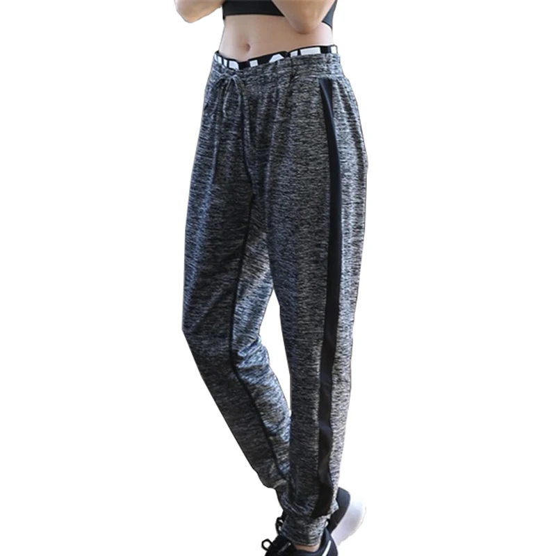 Эластичные тонкие дышащие спортивные брюки женские летние для бега студенческие