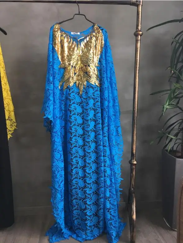 2019 Новая мода химическое кружево стиль блесток embrodiery элегантное Африканское