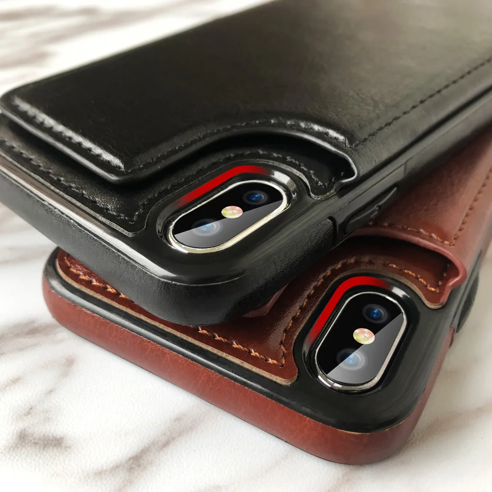 Чехол IER Винтажный чехол для телефона из искусственной кожи iPhone X 8 7 6s 6 Plus с