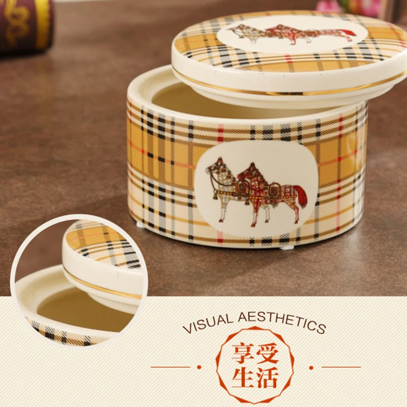 Коробка для ватных палочек керамическая банка для конфет кофе, чай, сахар банки для хранения чая орех Чехол Коробка для хранения на рабочий стол