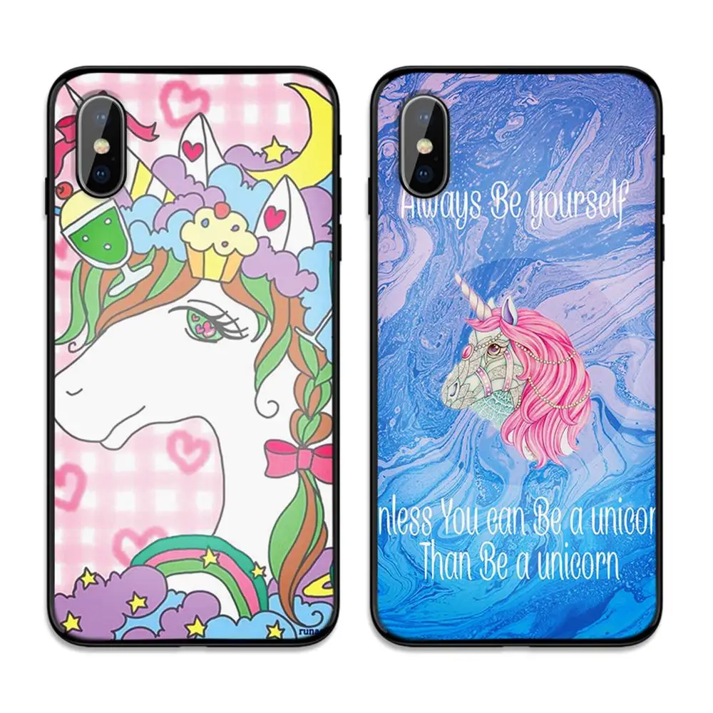 Единорог на Jetpack мягкая термополиуретановая крышка-чехол для Apple iPhone 6 6S 7 8 Plus 5 5S SE X