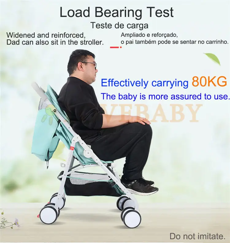 IIILOVEBABY детская коляска 2 в 1 детская коляска Легкая Складная