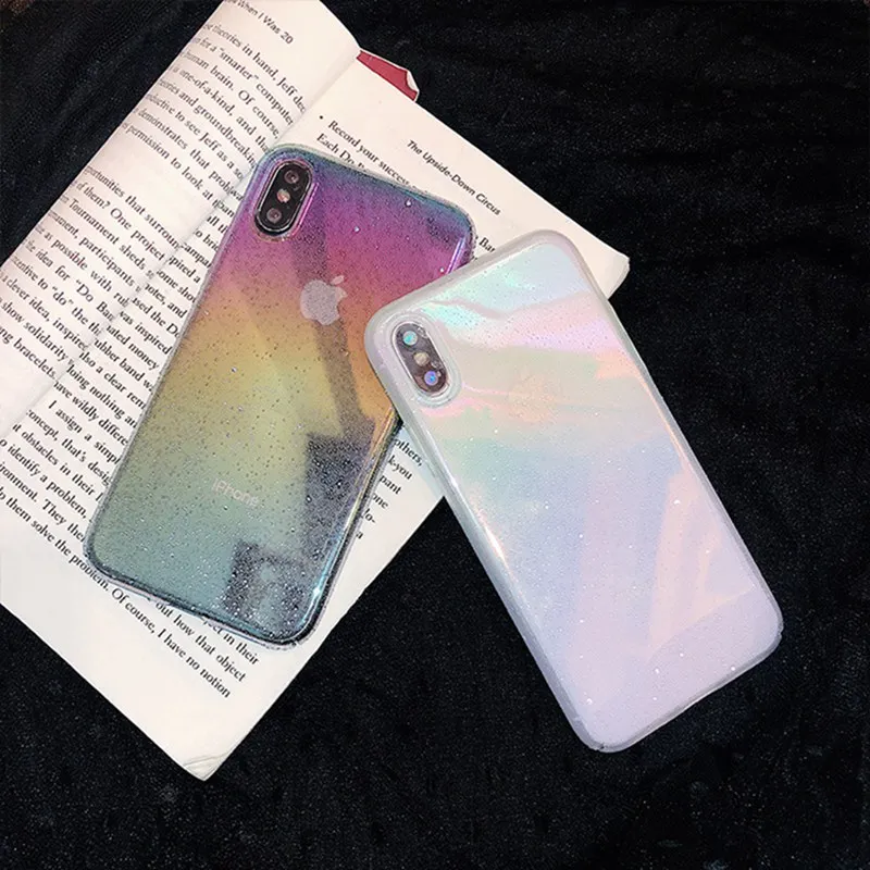 Fashion Three-dimensional Water Beads Bright Case for iphone 6 6s 7 8 XS Max XR transparent PC protective cover TPU 6S |
