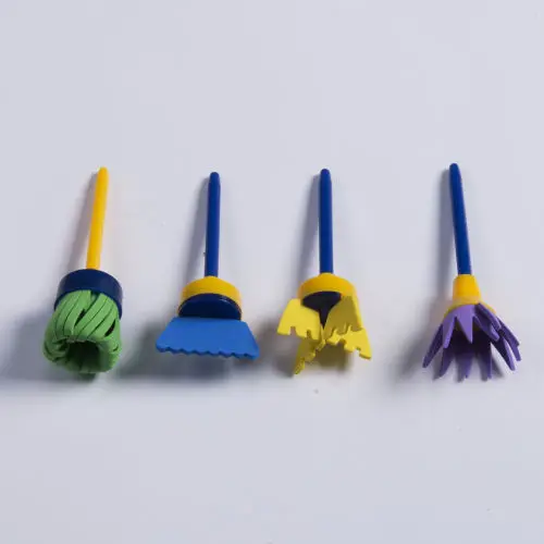 

Faroot 4PCs Drawing Toys Painting Brush Flower Stamp Educational Toys for Kids