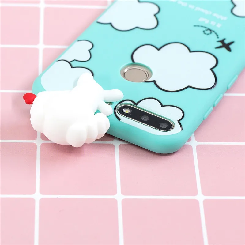 3D панда чехол с единорогом для huawei P Smart Honor 8 9 10 Lite Honor 10i 8A 8X8 S 7S 7A 7C Pro Мягкая силиконовая задняя крышка