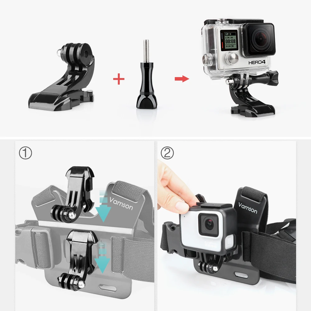 Vamson для Gopro аксессуары нагрудный ремень корпус штатив жгут крепление для Gopro Hero 8 7 5 6 4 для Xiaomi для Yi 4K VP203