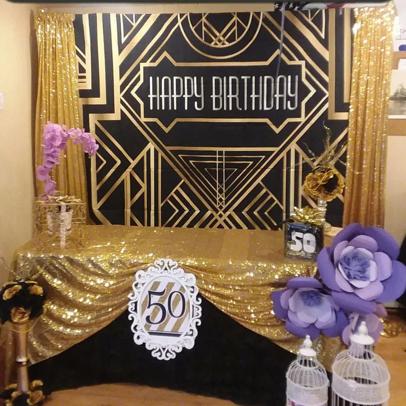 Фон для фотосъемки на заказ тематика дня рождения взрослых Gatsby настенный фон
