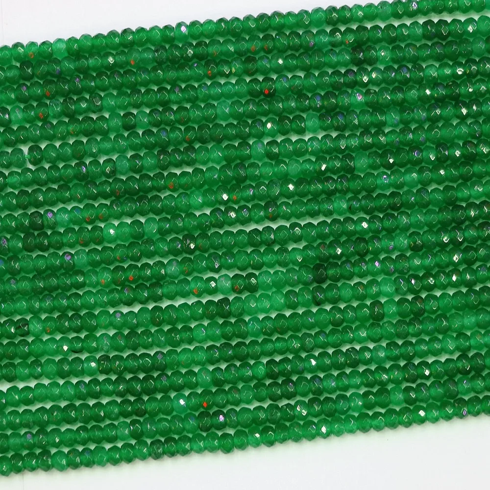 2x4 мм Малайзия зеленые натуральные блестки граненые круглые Abacus Diy ювелирные